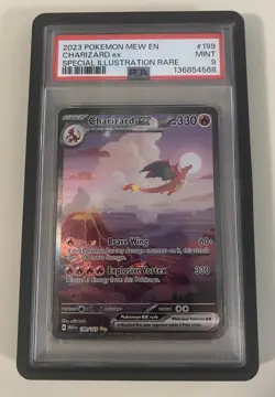 2023 Pokemon SV 151 EN Charizard Ex Special Illustration Rare #199 PSA 9 - Image 2
