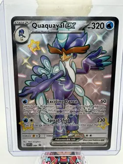 Pokemon Quaquaval ex SVP 084 Paldean Fates Full Art Holo Black Star Promo NM - Image 1