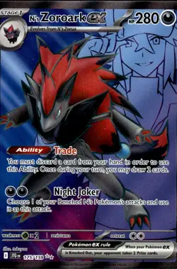 N's Zoroark ex Journey Together 175/159 Pokemon Holo Ultra Rare SV09 Near Mint - Image 1