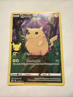 Pokemon TCG Pikachu 005/025 Celebrations Holo Rare Basic 60 HP Card - Image 1