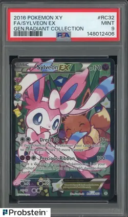 2016 Pokemon XY Gen Radiant Coll. #RC32 FA/Sylveon EX PSA 9 MINT - Image 1