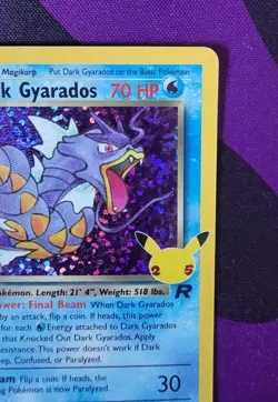 Dark Gyarados #8/82 Celebrations Holo Rare 25th Anniversary Pokemon TCG - Image 4