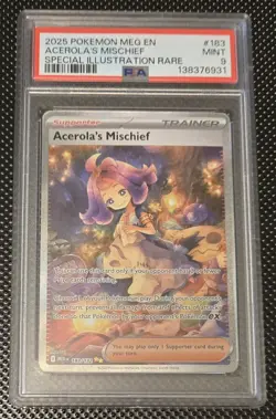 Pokemon Acerola's Mischief Special Illustration Rare Holo 183/132 Me01 PSA 9 - Image 1