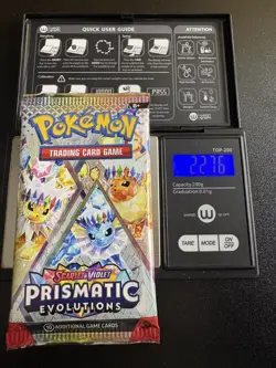 HEAVY! GOD PACKUU SIRUU 22.76g Prismatic Evolutions Pokemon TCG Booster (SEALED) - Image 1