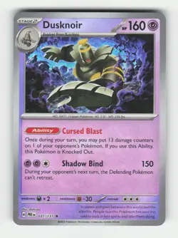 Dusknoir (Poke Ball Pattern) SV: Prismatic Evolutions (PRE) 037/131 Holofoil ... - Image 3