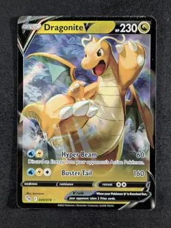 2022 Pokemon DRAGONITE V #049/078 Pokemon GO Ultra Rare Full Art English - Image 1