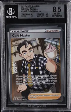 2022 POKEMON SWORD & SHIELD BRILLIANT STARS TRAINERS GALLERY CAFE MASTER BGS 8.5 - Image 1