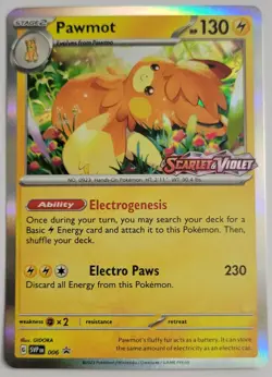 PAWMOT (PRERELEASE) 006 HOLO PROMO SCARLET & VIOLET PROMO POKEMON NM - Image 1
