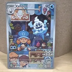 Pokemon Vanillish 190/182 SV04: Paradox Rift Illustration Rare Holo English NM - Image 1