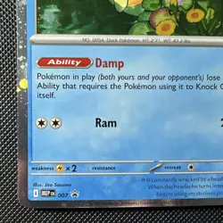 Pokemon Psyduck #7 Cosmos Holo Mega Evolution Black Star Promo NM - Image 4