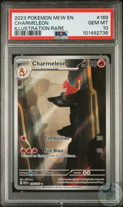 PSA 10 Charmeleon 169/165 Scarlet Violet 151 Illustration Rare Pokemon - Image 1