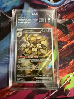Pokemon Alakazam 2025 Mega Evolution Black Star Promo Holo TAG 9 #009 - Image 1