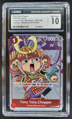 2022 ONE PIECE TONY TONY CHOPPER MANGA ALT ART ST01-006 CGC 10 PT - Image 1
