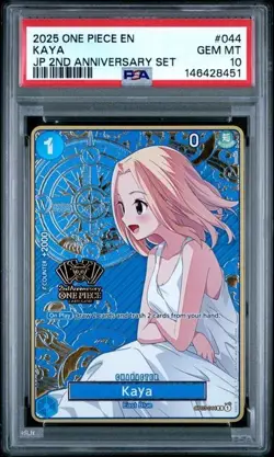 ONE PIECE KAYA 2025 JPN 2ND ANNIVERSARY SET #044 PSA 10 - Image 1