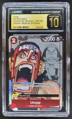 2022 ONE PIECE USOPP MANGA ALT ART ST01-002 25TH ANNIV CGC 10 PRISTINE PT - Image 1