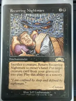 Recurring Nightmare MP Exodus MTG Magic the Gathering card - Image 1