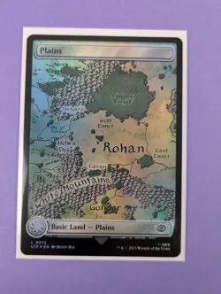 MTG: The Lord of the Rings: Tales of Middle-earth: Plains Foil #0272 Land - NM - Image 1