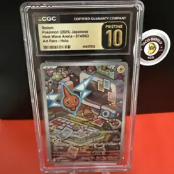 2025 Pokemon Japanese Heat Wave Arena Rotom AR #074/063 CGC 10 PRISTINE 💎⚡ - Image 2