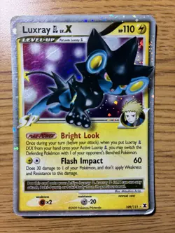 Pokemon Luxray GL Lv.X 109/111 Rising Rivals Ultra Rare Holo 2009 English Card - Image 1