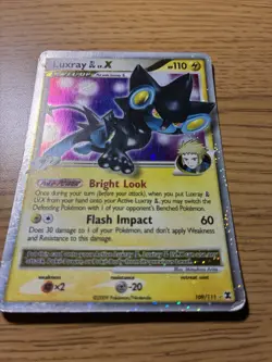 Pokemon Luxray GL Lv.X 109/111 Rising Rivals Ultra Rare Holo 2009 English Card - Image 2