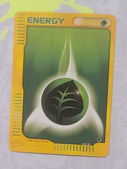 Pokemon 162/165, Grass Energy, Expedition Base Set, E-Reader, Non Holo, LP - Image 1