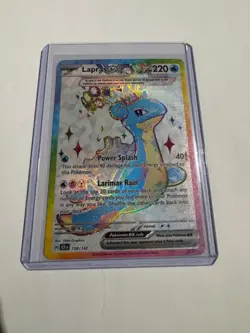 Stellar Crown Lapras ex Ultra Rare 158/142 NM HOLO Pokemon Card - Image 1