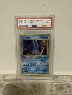 Pokemon TCG 2000 Suicune Neo 3 Holo #245 PSA 9 Japanese Basic Ken Sugimori - Image 1
