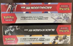 NEW SEALED SET OF 2 Pokemon Melmetal/Black Kyurem and Archaludon/Reshiram EX Box - Image 3
