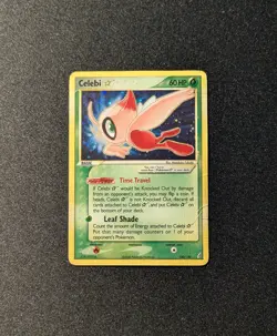 Pokemon EX CRYSTAL GUARDIANS - #100/100 Celebi Gold Star - Holo - ENG - Damaged - Image 3