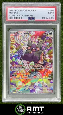Morpeko PSA 9 2023 Pokemon Scarlet Violet Paradox Rift Illustration Rare 4096 - Image 1