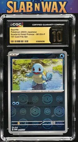 Pokemon tcg 2023 Scarlet & Violet Promos Squirtle #061/SV-P CGC 10 - Image 1