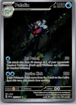 Palafin 225/091 Illustration Rare Paldean Fates Pokemon Holo Near Mint - Image 1