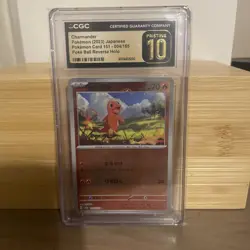 2023 POKEMON 151 JAPANESE POKE BALL HOLO #004 CHARMANDER CGC 10 PRISTINE - Image 1