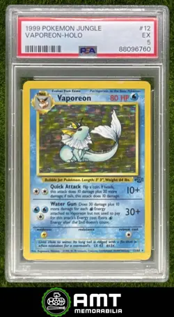 Vaporeon PSA 5 1999 Pokemon Jungle Holo #12/64 6760 - Image 1