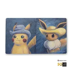 Pikachu & Eevee Self-Portraits Playmat Pokemon Center x Van Gogh Museum - Image 3