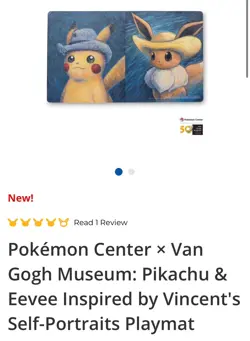 Pikachu & Eevee Self-Portraits Playmat Pokemon Center x Van Gogh Museum - Image 5