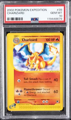 2002 POKEMON EXPEDITION #39 CHARIZARD PSA 10 - Image 1