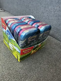 10 x Pokemon Ascended Heroes Mini Tins In Display Case - Image 1