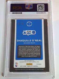 2017 Donruss Optic Shaquille O'Neal AUTO GOLD /10 Signature - PSA 9 (POP 1) - Image 4