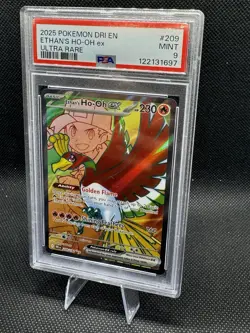 2025 Pokemon Destined Rivals #209 Ethan’s Ho-oh Ex UR PSA 9 - Image 2