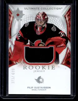 2021-22 UD Ultimate Collection Jersey Filip Gustavsson RC /699 #138 - Image 1
