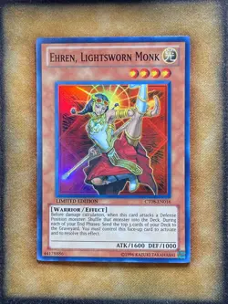 Yugioh Ehren, Lightsworn Monk CT08-EN016 Super Rare Limited Edition LP - Image 1