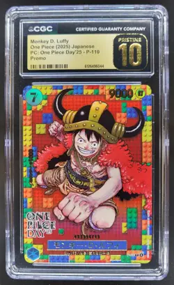 2025 ONE PIECE JP MONKEY D. LUFFY PROMO P-110 CGC 10 PRISTINE PT - Image 1