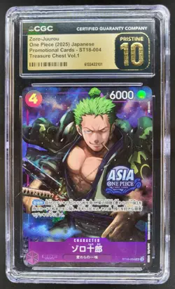 2025 ONE PIECE JP ZORO-JUUROU PROMO ST18-004 CGC 10 PRISTINE PT - Image 1