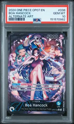 2024 One Piece 500 Years in the Future Boa Hancock Alternate Art OP07-038 PSA 10 - Image 1