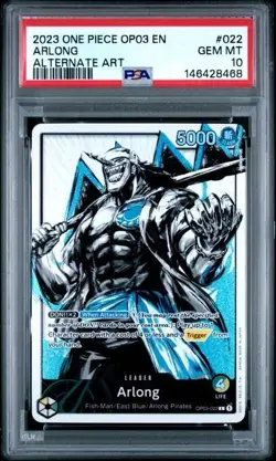 ONE PIECE ARLONG 2023 OP03-PILLARS OF STRENGTH #022 ALT ART PSA 10 - Image 1