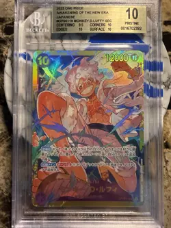 One Piece Monkey D. Luffy Awakening of the New Era Secret Rare Foil Japanese BG… - Image 1