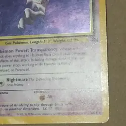 Haunter 6/62 - Holo RARE - Fossil Set - VINTAGE WOTC Pokemon Card - MP/HP - Image 3