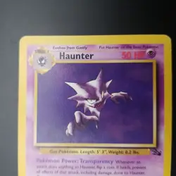 Haunter 21/62 - Non-Holo Rare - Fossil Set - Vintage WOTC Pokemon Card - LP/MP - Image 2