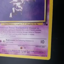 Haunter 21/62 - Non-Holo Rare - Fossil Set - Vintage WOTC Pokemon Card - LP/MP - Image 3